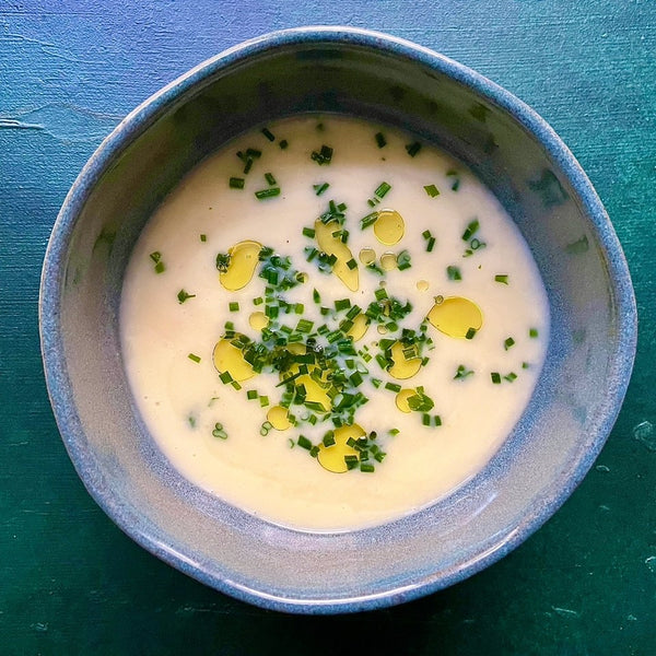 Gericht Vichyssoise - französische kalte Kartoffel-Lauch Suppe, Rezept