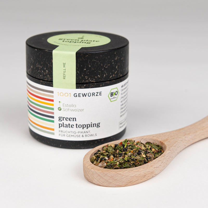 green plate topping "Estella Schweizer"